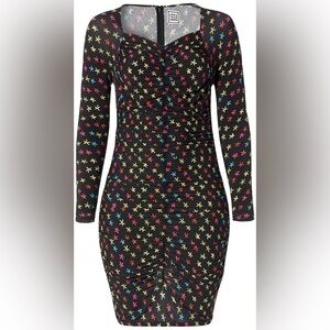NWT Jonathan Cohen Stars Ruched Mini Dress - Size Medium